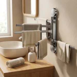 Suction Cup Rotating Towel Rack