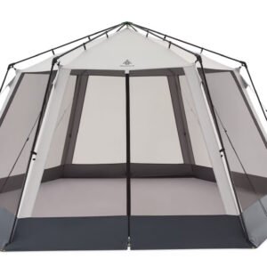 Woods Chalet Hexagon 2-Door Screen House/Canopy Tent/Gazebo Camping Shelter, 14-ft x 12-ft